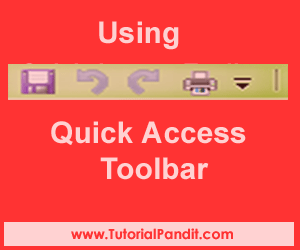 Quick Access Toolbar in Hindi