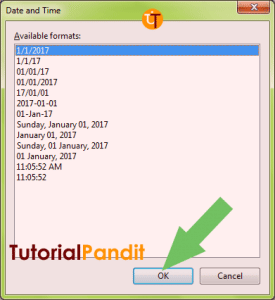 WordPad Document में Time and Date Insert कैसे करते हैं