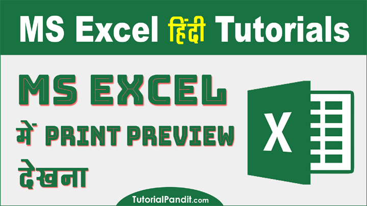 Print Preview Excel Workbook in Hindi